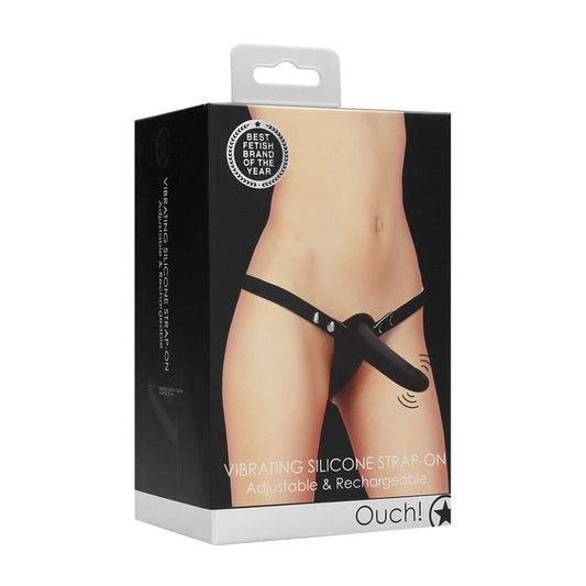 Ouch! Vibrating Silicone Strap-On  - Club X