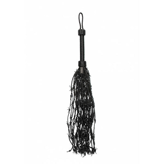 Ouch! Pain Leather Barbed Wire Flogger  - Club X