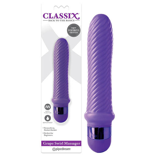 Classix Grape Swirl Massager  - Club X