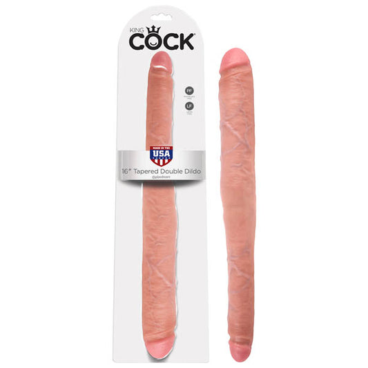 King Cock 16'' Tapered Double Dildo  - Club X