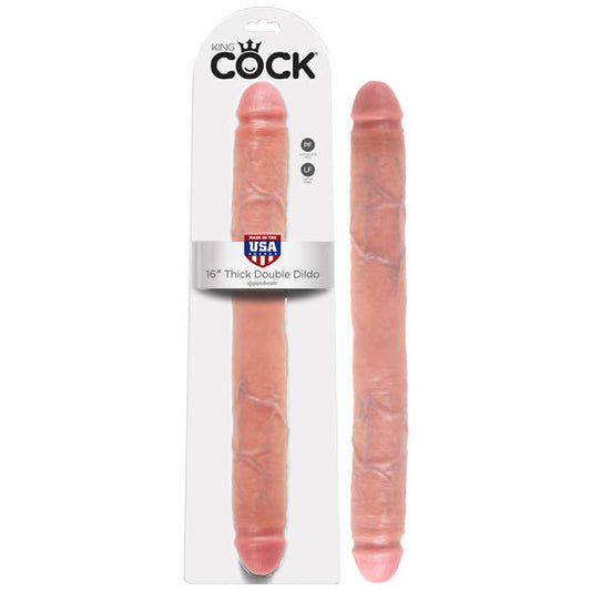 King Cock 16'' Thick Double Dildo  - Club X
