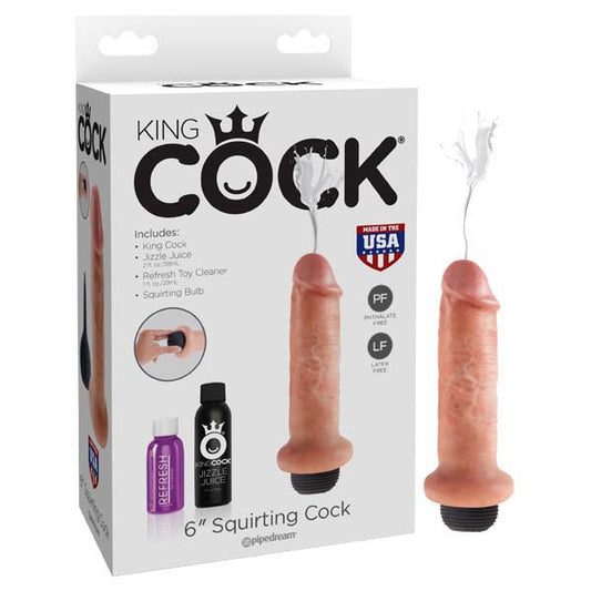 King Cock 6'' Squirting Cock  - Club X