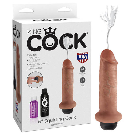 King Cock 6'' Squirting Cock  - Club X