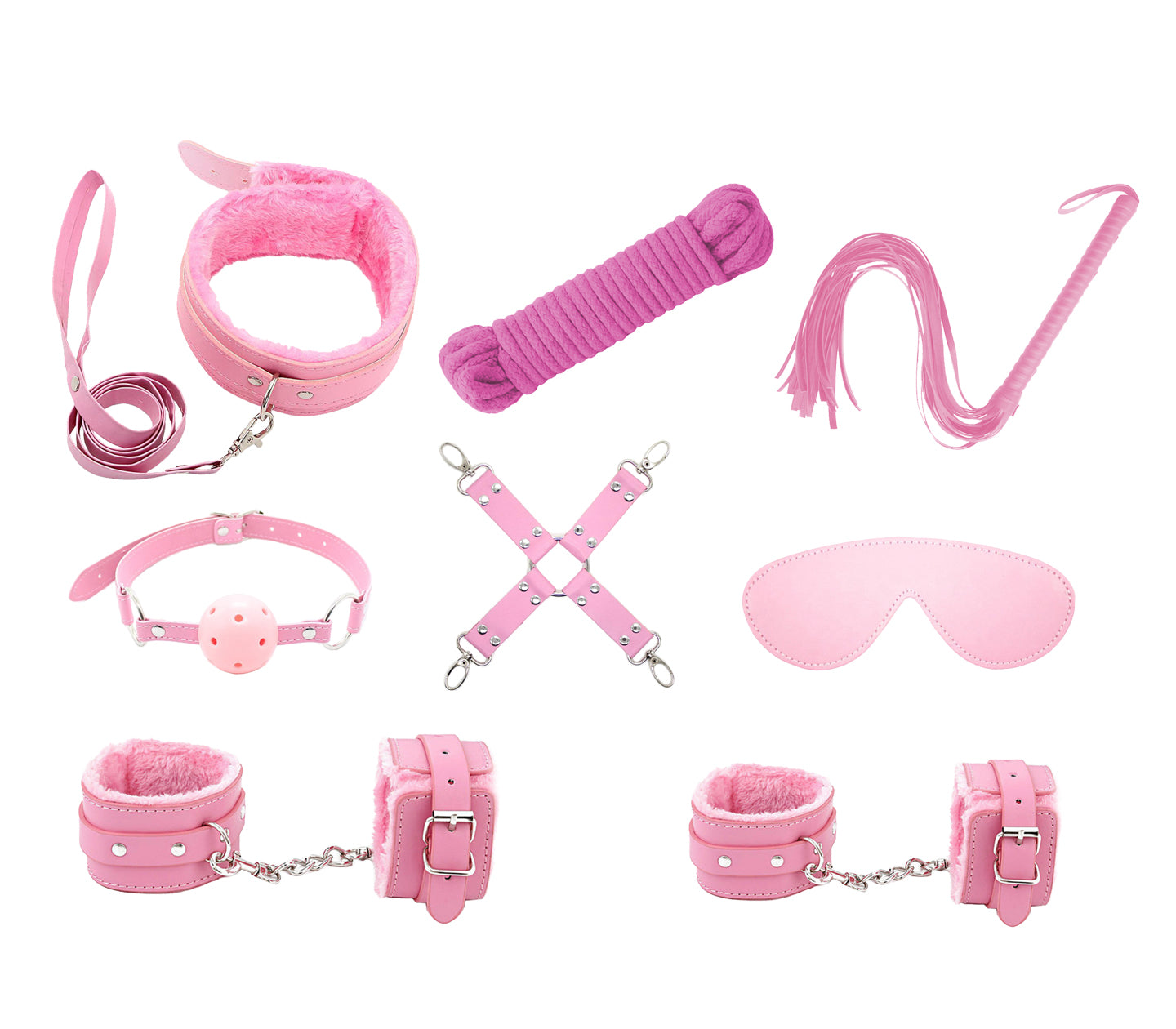 Lil Bondage Kit 9Pc Pink - Club X