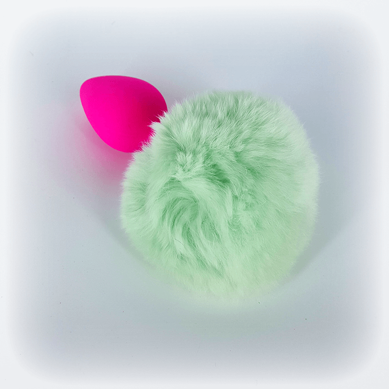 Echo Silicone Mint Green Rabbit Tail Plug  - Club X