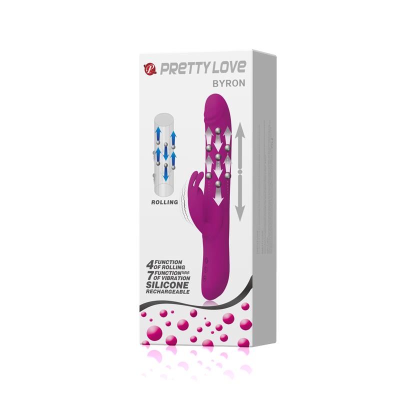Pretty Love 'Byron' Rotating Rabbit Vibrator  - Club X