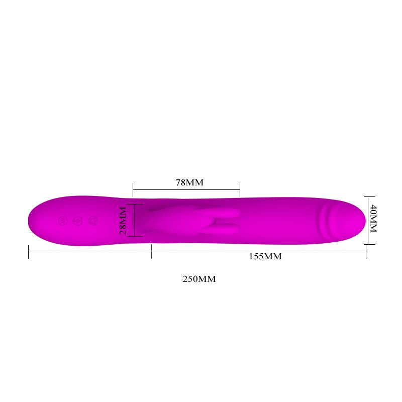 Pretty Love 'Byron' Rotating Rabbit Vibrator  - Club X