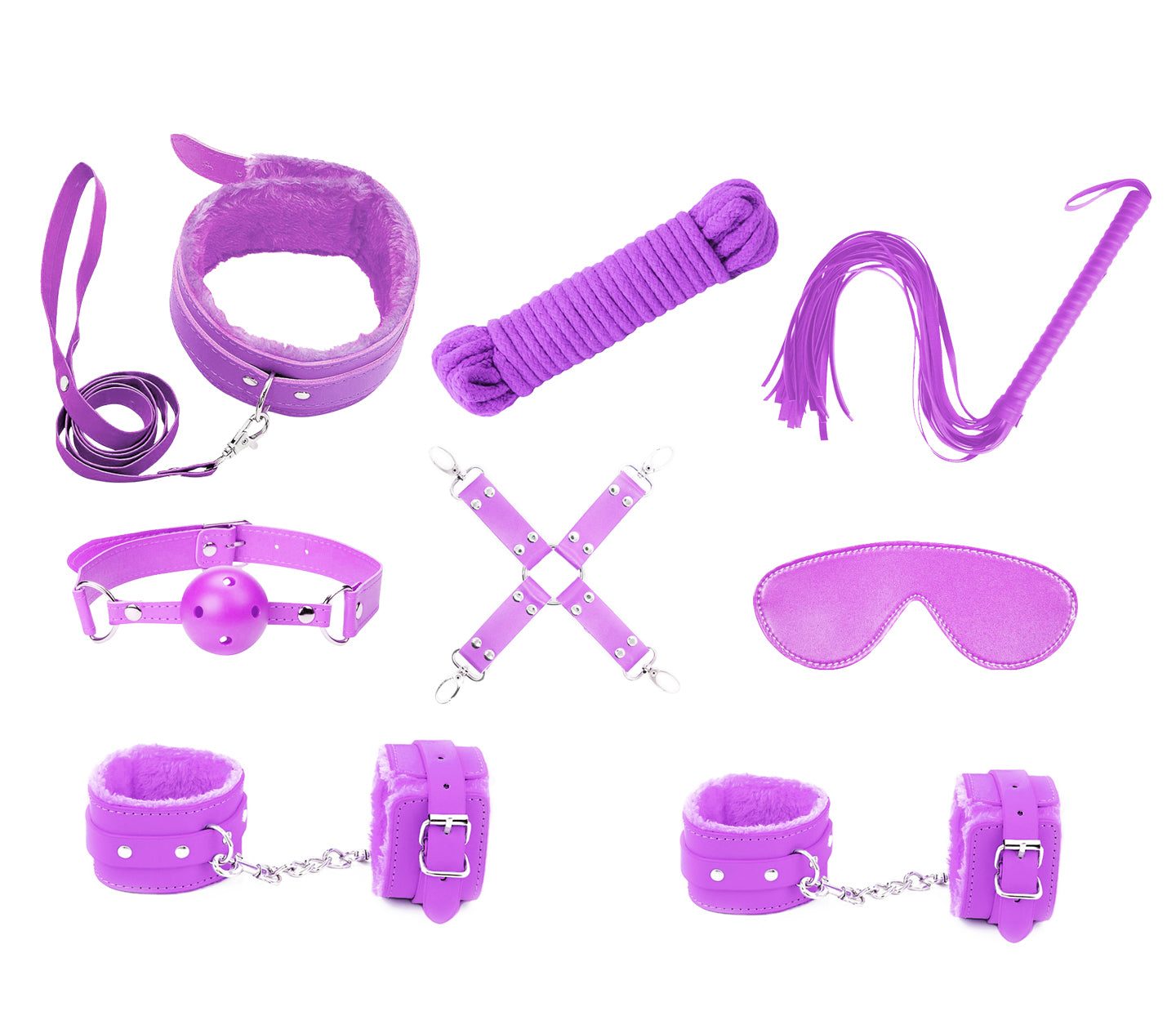 Lil Bondage Kit 9Pc Purple - Club X