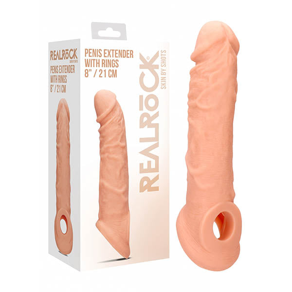 RealRock 8'' Penis Extender with Rings  - Club X