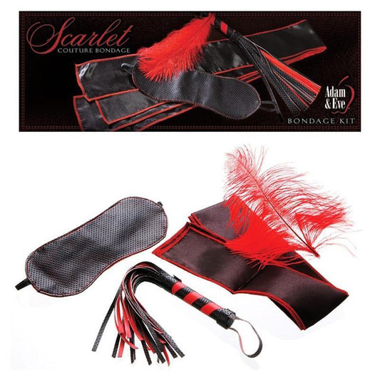 Scarlet Couture Bondage Kit - Black/Red  - Club X