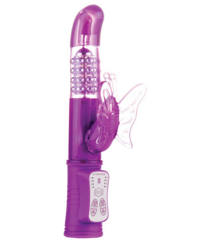 Mimi Butterfly Vibrator Rotating Dual Motors 8 Speeds Purple - Club X