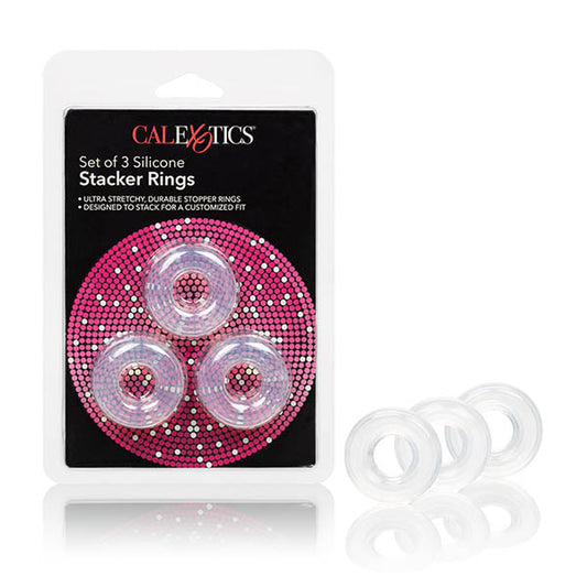 Set Of 3 Silicone Stacker Rings  - Club X