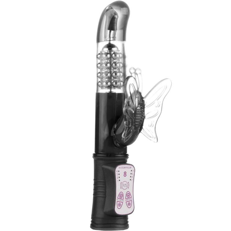 Mimi Butterfly Vibrator Rotating Dual Motors 8 Speeds Black - Club X