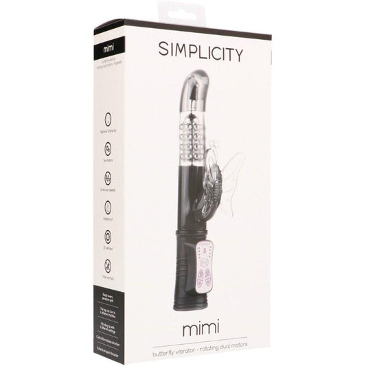 Mimi Butterfly Vibrator Rotating Dual Motors 8 Speeds  - Club X