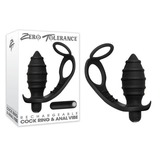 Zero Tolerance Rechargeable Cock Ring & Anal Vibe  - Club X